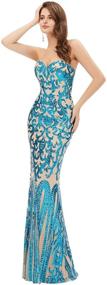 img 1 attached to Leyidress Sequins Trumpet Mermaid Dresses Women's Clothing