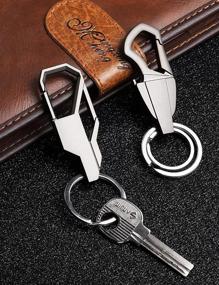 img 2 attached to 🔑 Versatile Zinc Alloy Car Keychain: Key Chain with Bottle Opener, Retro Carabiner Design for Men and Women