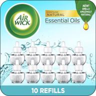 🌊 air wick plug in scented oil refills - fresh waters (pack of 10), eco friendly, essential oils, air freshener, 0.67 fl oz logo