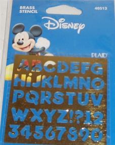 img 3 attached to 🔍 Disney Brass Stencil Alphabet: Premium Quality #46513