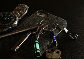 img 3 attached to 🔑 P-7 Ключевой карабин Кедичейн - держатель из нержавеющей стали с черным алмазным углеродным DLC нанопокрытием, универсальный органайзер для ключей для мужчин и женщин, 1 штука