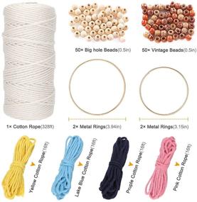 img 3 attached to Complete DIY Macrame Kit for Beginners: Color You 109pcs Macrame Supplies with White Macrame Cord, Beads, Hoops for Dream Catcher & Plant Hanger Wall Decor