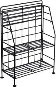 img 1 attached to 📦 3 Tier Slim Foldable Rack: Kitchen Counter Vitamin Supplements Storage & Spice Organizer Shelf – Ideal for Cabinet, Home, Countertop – Metal Skincare Bottles & Office Organizer