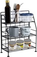 📦 3 tier slim foldable rack: kitchen counter vitamin supplements storage & spice organizer shelf – ideal for cabinet, home, countertop – metal skincare bottles & office organizer logo