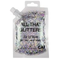 glitter holographic cosmetic glamour silver logo