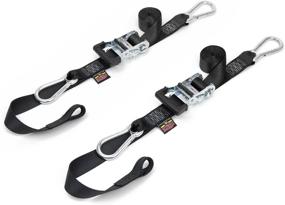 img 3 attached to Powertye Heavy Duty Ratchet Tie Downs Carabiner
