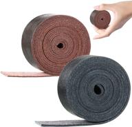 🎨 premium 2 rolls leather strap bundle - brown and black strips | 1 inch x 1.4 yard | ideal for diy leather art projects & crafts logo