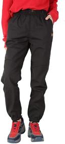 img 4 attached to 👖 Black Waterproof Outdoor Pants FP, Size 150, Boys' Clothing - Jingle Bongala