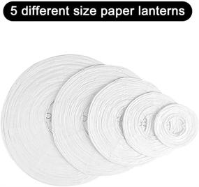 img 2 attached to 🎈 Assorted Round Sizes - 28 Packs White Paper Lanterns: Perfect Decoration for Weddings, Birthdays, Parties, and Events (4", 6", 8", 10", 12")