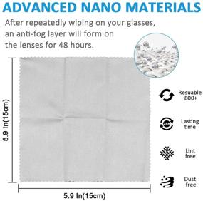 img 2 attached to 👓 Premium 4-Pack of Reusable Eyeglasses Wipes - Anti-Fog Cloth for Clear Vision on Eyeglasses, Tablets, and Camera Lenses