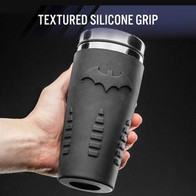 img 2 attached to 🦇 Paladone Batman Travel Mug - Reusable Coffee & Tea Flask, 450ML Capacity, Spill-Proof, Easy to Clean, Double Walled Insulation - Black, 9x9x18 cm