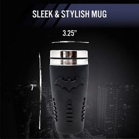 img 3 attached to 🦇 Paladone Batman Travel Mug - Reusable Coffee & Tea Flask, 450ML Capacity, Spill-Proof, Easy to Clean, Double Walled Insulation - Black, 9x9x18 cm