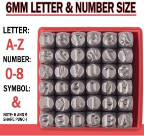 img 3 attached to 🔤 PandaHall Elite 36 Pcs 1/4 Inch Letter and Number Metal Stamp Set: High-Quality Iron Uppercase Stamps for Jewelry, Leather, Wood, Imprinting