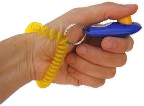 img 3 attached to Improve Pet Training with HoAoOo Clicker - Black + Blue Dog Training Clicker with Wrist Strap