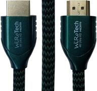 🔌 wirotech 4k ultra hd hdmi-кабель с оплетенным кабелем, hdmi 2.0 18 гбит/с, 4k 60 гц, dolby vision - 15 футов, зеленый логотип