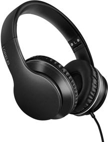 img 4 attached to 🎧 Наушники LORELEI X6 Over-Ear: легкий складной дизайн с микрофоном для смартфонов и планшетов - Space Black.