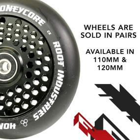 img 3 attached to Honeycore Wheels 110mm - 120mm Pro Scooter Wheels Pair: Top-Performing, Versatile Fit - 24mm x 110mm - 120mm - Includes Installed Bearings & 90 Day Warranty - Premium Scooter Wheels