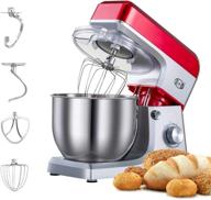 🍰 7.4qt stand mixer - baking electric mixer with 7l bowl, 6 speed setting, lower noise kitchen standing mixers - perfect for cake dough, bread making - includes dough hook, wire whip, and beater - ideal for 110v home use логотип