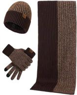 🧣 warm winter beanie screen gloves logo