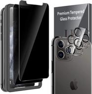 📱 4 упаковки защитного закаленного стекла lk privacy со защитой камеры для iphone 11 pro 5.8-дюймового размера, легкая установка с рамкой, высокое разрешение, ультратонкое логотип