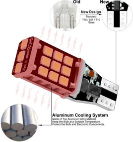 img 2 attached to 10 Пакетов Canbus Ошибка Бесплатно Сверх Яркий 921 912 T15 W16W Запасной Оборотный Свет - Высокая Мощность 2835 21SMD, 6000K Чисто Белый - Идеально подходит для Стоп-сигналов, Грузов Назад в Запасе.