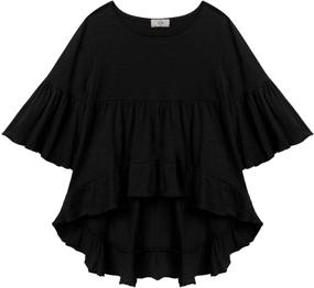 img 2 attached to 👚 Agoky Spring Girls' Clothing: Sleeves Splice Blouse