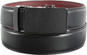 img 2 attached to Designer Men's Genuine Leather Belt