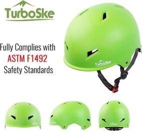 img 3 attached to 🛹 TurboSke Skateboard Helmet: Ultimate Head Protection for Kids, Youth, and Adults - Perfect for Skateboarding, Biking, and Scootering