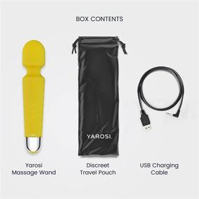 img 1 attached to 🌟 Yarosi Therapeutic Massager - Cordless Handheld Vibrating Power - Best Travel Gift - Magic Stress Relief - Perfect for Pain Relief - Yellow