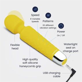 img 2 attached to 🌟 Yarosi Therapeutic Massager - Cordless Handheld Vibrating Power - Best Travel Gift - Magic Stress Relief - Perfect for Pain Relief - Yellow