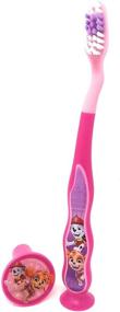 img 3 attached to 🐾 Firefly Nickelodeon Paw Patrol Kids Toothbrushes (2-Pack) - Suction Cup, Cap, for Girls 3+ yrs. (Pink)