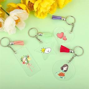 img 1 attached to Acrylic Keychain Transparent Rectangle Colorful