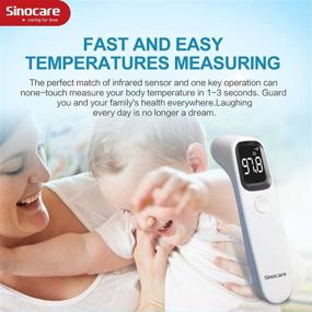 img 1 attached to 🌡️ Sinocare Non-Contact Forehead Thermometer for Adults and Kids, Medical Digital Infrared Thermometer for Fever with Alarm and Memory Function, Instant Accurate Reading for Baby, 5.4 inches