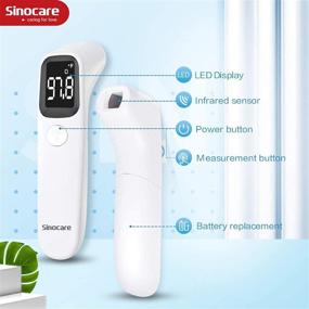 img 3 attached to 🌡️ Sinocare Non-Contact Forehead Thermometer for Adults and Kids, Medical Digital Infrared Thermometer for Fever with Alarm and Memory Function, Instant Accurate Reading for Baby, 5.4 inches