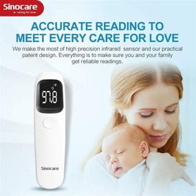 img 2 attached to 🌡️ Sinocare Non-Contact Forehead Thermometer for Adults and Kids, Medical Digital Infrared Thermometer for Fever with Alarm and Memory Function, Instant Accurate Reading for Baby, 5.4 inches