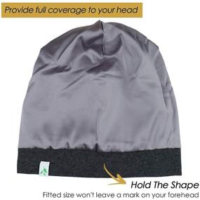 img 1 attached to 🎁 Men's Sleep Cap: Satin Lined for Natural Curly Wave Hair - Perfect Gift for Boyfriend, Husband & Dad