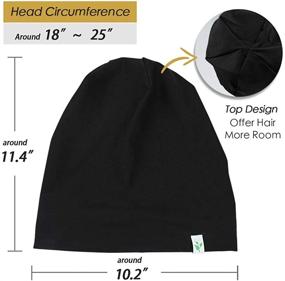 img 2 attached to 🎁 Men's Sleep Cap: Satin Lined for Natural Curly Wave Hair - Perfect Gift for Boyfriend, Husband & Dad