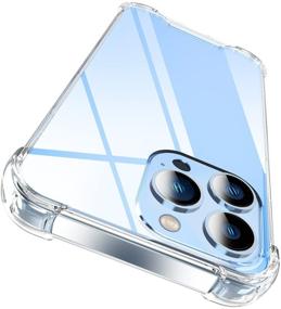 img 4 attached to 📱 RAXFLY iPhone 13 Pro Max Case - Crystal Clear Shockproof Cover with Shock-Absorption Corners - Hard Back & Soft Edge - 6.7 Inch Transparent Protective Case