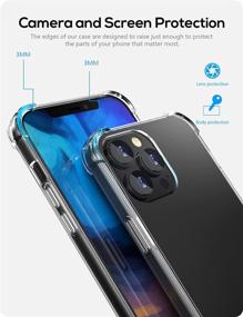 img 1 attached to 📱 RAXFLY iPhone 13 Pro Max Case - Crystal Clear Shockproof Cover with Shock-Absorption Corners - Hard Back & Soft Edge - 6.7 Inch Transparent Protective Case