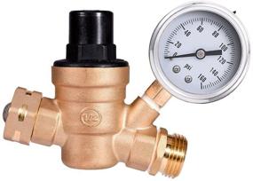 img 4 attached to 💧 Lead-Free Brass Water Pressure Regulator Valve with Gauge and Inlet Filter for RV, 3/4 and NH Thread - MICTUNING