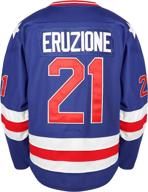 🏒 official #21 mike eruzione 1980 miracle on ice hockey jersey - limited edition логотип