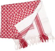 🤍 red and white valken shemagh scarf logo