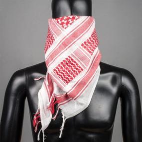 img 1 attached to 🤍 Red and White Valken Shemagh Scarf