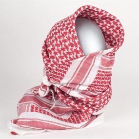 img 2 attached to 🤍 Red and White Valken Shemagh Scarf