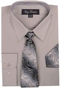 img 3 attached to Viviz Forancci AC101 White 19 Men's Clothing and Shirts: Sleek Pointed Matching Style