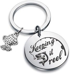 img 4 attached to HOLLP Fishing Keychain Fisherman F Keychain