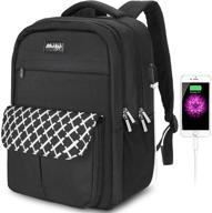 🎒 water resistant anti theft laptop backpack - arrontop travel business bag, durable school bookbag, fits 15.6 inch laptops with charging port logo