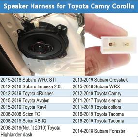 img 2 attached to 🔌 Speaker Harness 2-Pack for Optimal Compatibility with Toyota Camry, Corolla, 4Runner, Tacoma, Tundra, Scion, Pontiac, Lexus - Wiring Adapter Included