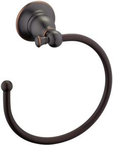 img 4 attached to 🛁 Stylish and Functional Design House 561035 Oakmont Towel Ring in Oil Rubbed Bronze: Perfect for Modern Bathrooms