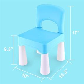img 1 attached to 🪑 ESTIONES Kids Chair: Ergonomic, Durable and Eco-Friendly Toddler Chair for Indoor or Outdoor Use – Sky Blue
